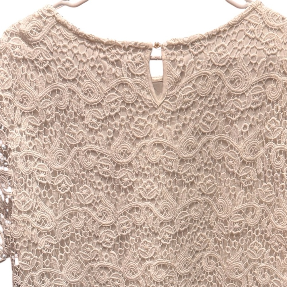 Philosophy Cream Lace Top XXL - Picture 5 of 6